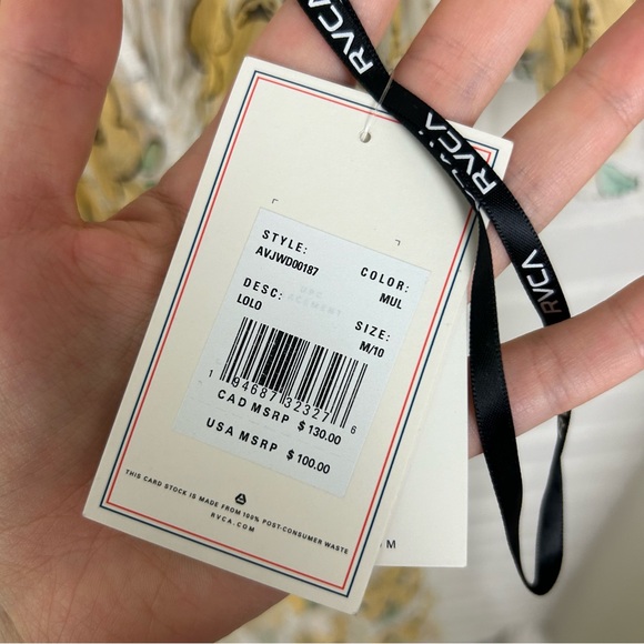 NWT RVCA X Camille Rowe Yellow Sheer Floral Lolo Dress Size M/10 - Picture 9 of 16